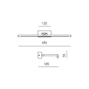 Applique Moderna Magis Metallo Bianco Opale Led 8W Luce Naturale