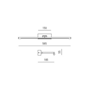 Applique Moderna Magis Metallo Nickel Satinato Led 10W Luce Calda