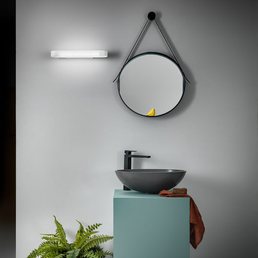 Applique Moderna Ring Alluminio Bianco Opaco E Acrilico Led 12W Luce Naturale