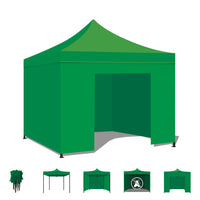 Tenda / Gazebo Per Giardino 3X3 Impermeabile Tendone Pieghevole Per Fiere E Mercati Colore Verde