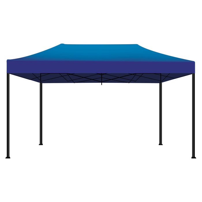 Taman Tenda / Gazebo Per Giardino 3X4,5 Mt Impermeabile Tendone Pieghevole Per Fiere E Mercati Con Teli Laterali  Colore Blu