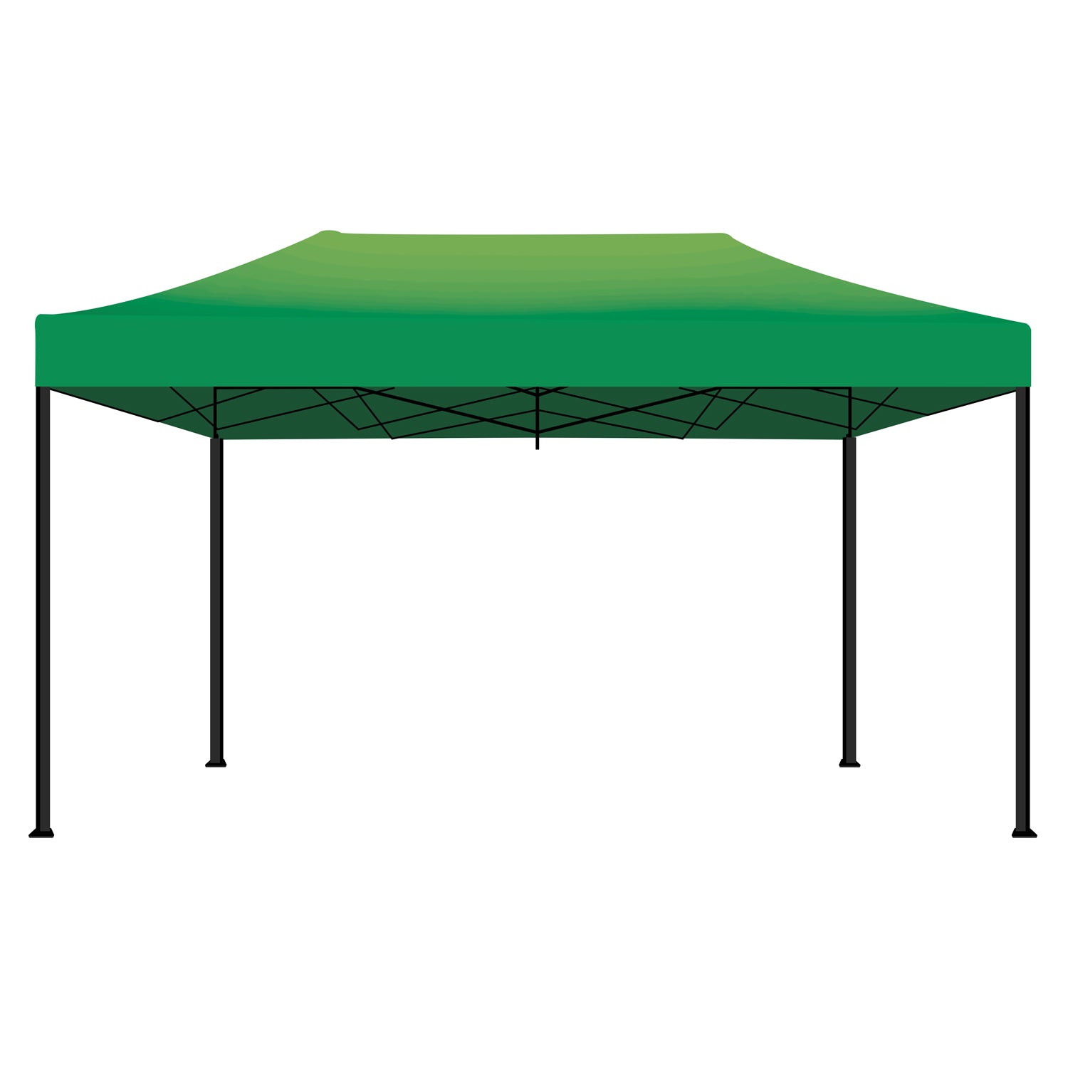 Taman Tenda / Gazebo Per Giardino 3X4,5 Mt Impermeabile Tendone Pieghevole Per Fiere E Mercati Con Teli Laterali Colore Verde