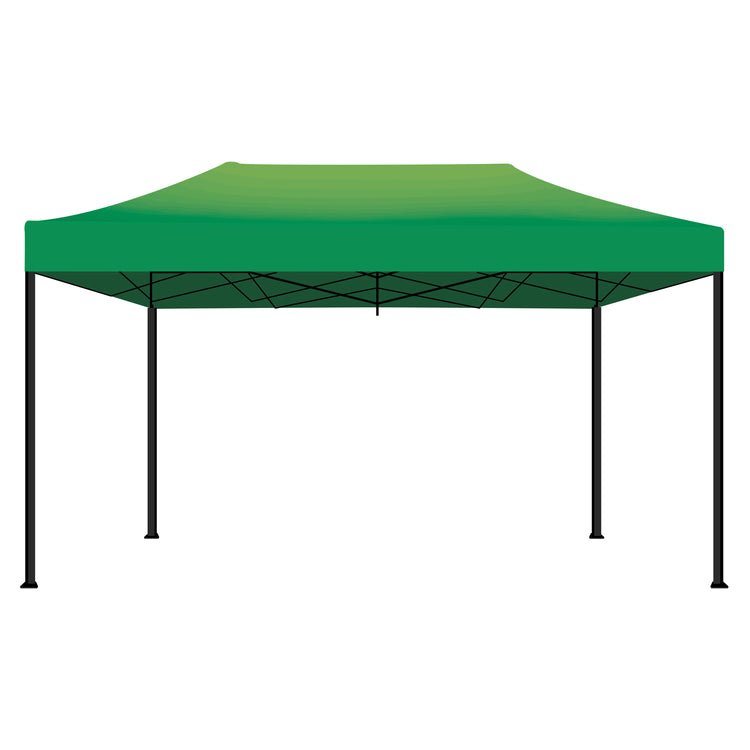 Taman Tenda / Gazebo Per Giardino 3X4,5 Mt Impermeabile Tendone Pieghevole Per Fiere E Mercati Con Teli Laterali Colore Verde