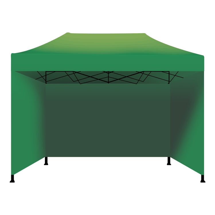 Taman Tenda / Gazebo Per Giardino 3X4,5 Mt Impermeabile Tendone Pieghevole Per Fiere E Mercati Con Teli Laterali Colore Verde