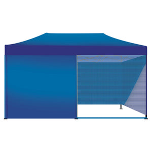 Taman Tenda / Gazebo Per Giardino 3X6 Impermeabile Tendone Pieghevole Per Fiere E Mercati Con Teli Laterali Colore Blu