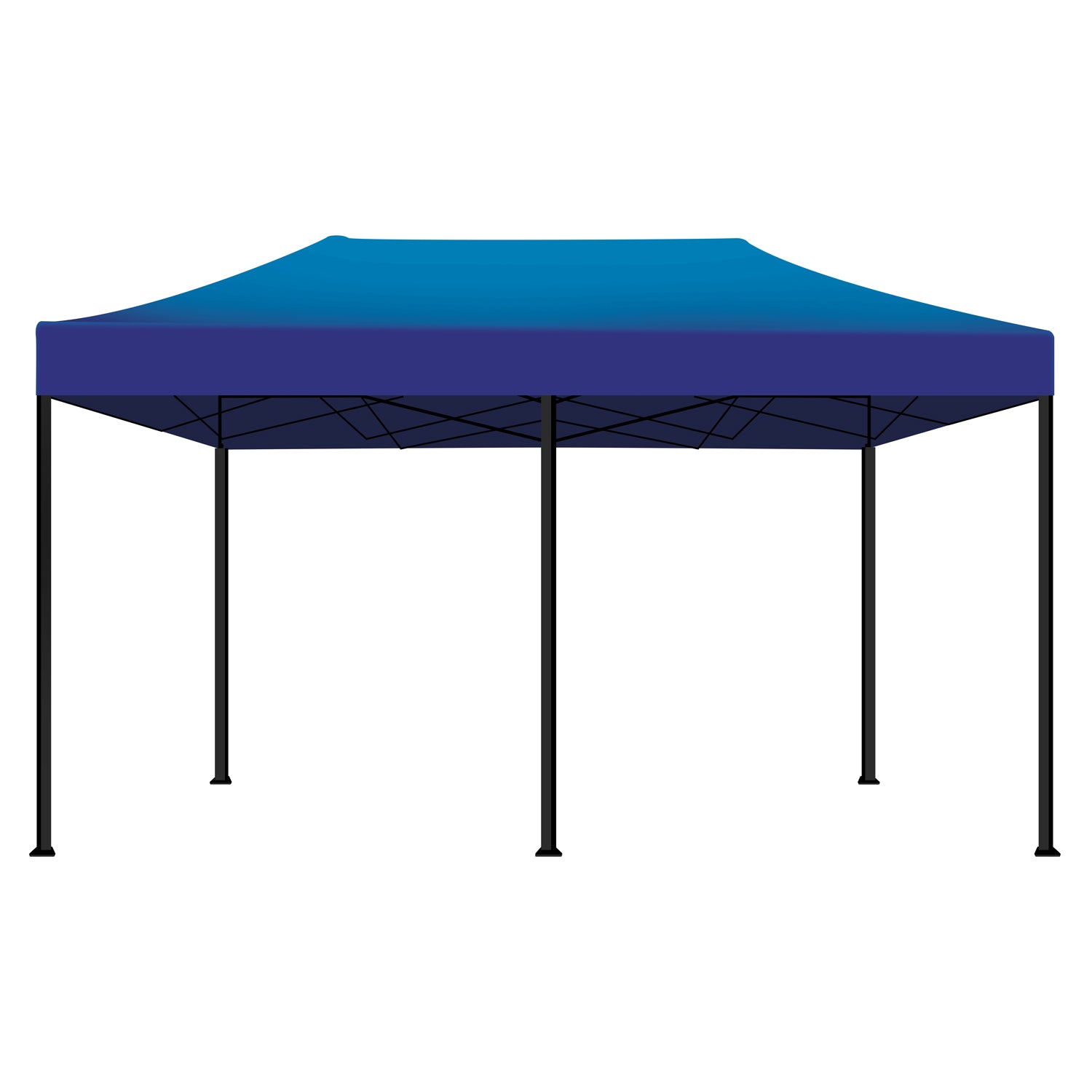 Kebon Tenda / Gazebo Per Giardino 3X6 Mt Impermeabile Tendone Pieghevole Per Fiere E Mercati  Colore Blu