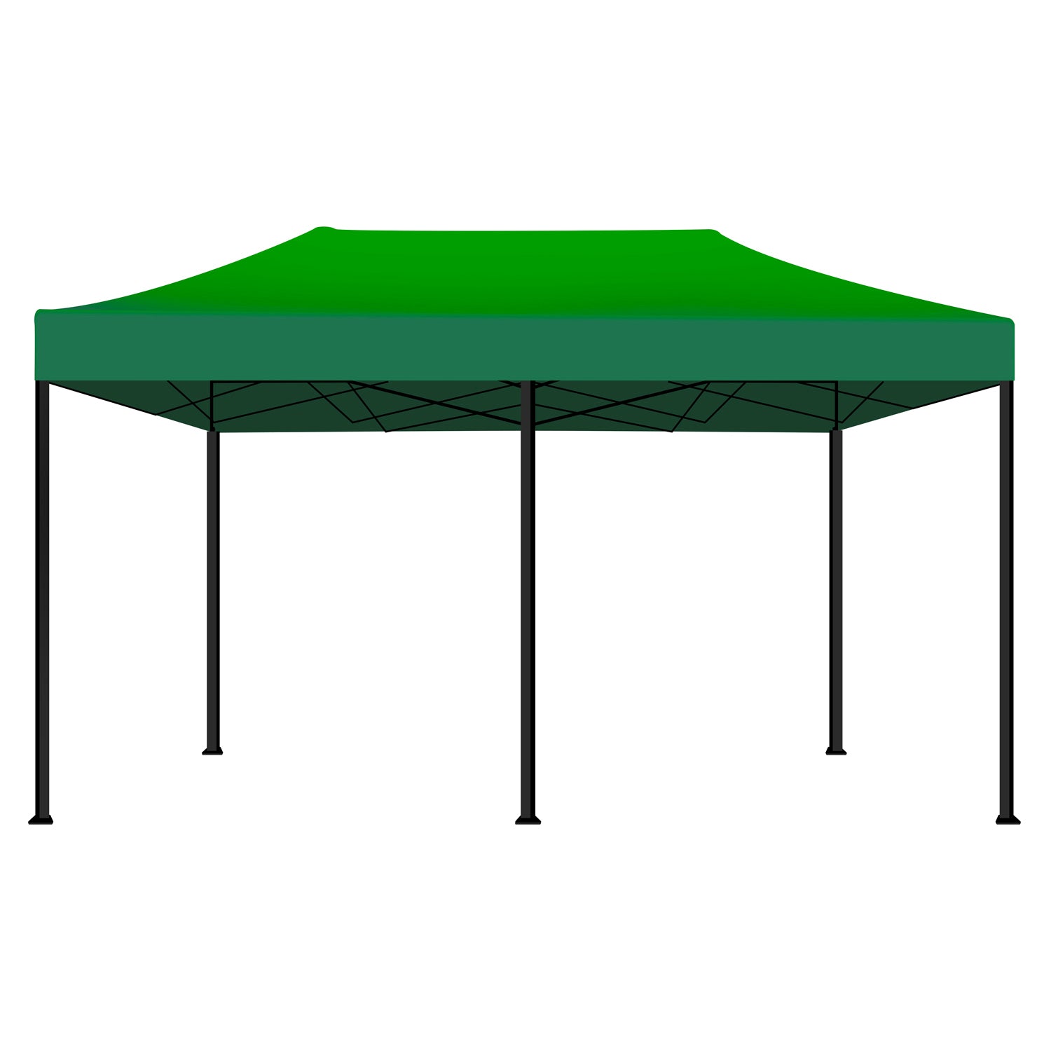 Kebon Tenda / Gazebo Per Giardino 3X6 Mt Impermeabile Tendone Pieghevole Per Fiere E Mercati  Colore Verde