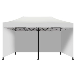 Taman Tenda / Gazebo Per Giardino 3X6 Impermeabile Tendone Pieghevole Per Fiere E Mercati Con Teli Laterali Colore Bianco