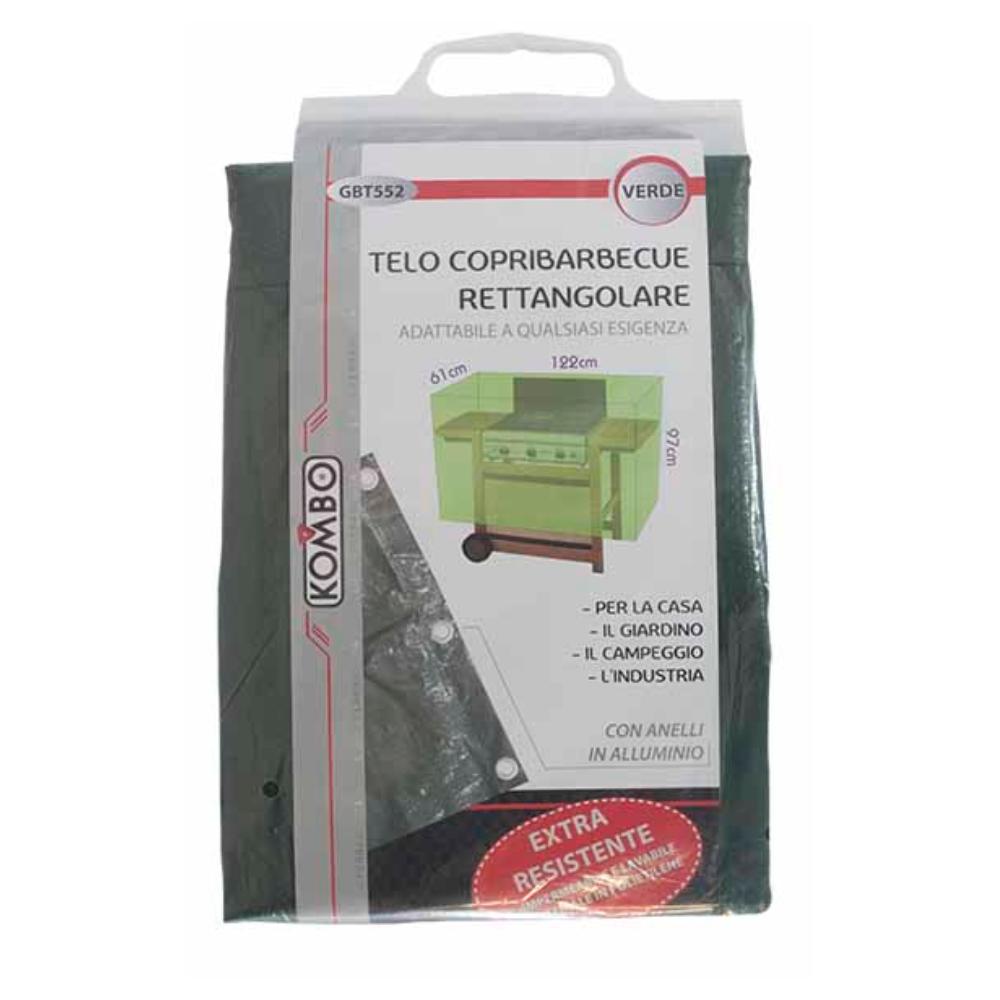 Telo copertura barbecue con anelli rinforzati super resistente, 122x61x97 cm