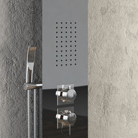 Colonna doccia 001b 3 funzioni acciaio inox 2 bocchette idro lombari l20xp44xh140 *** finitura- cromo lucido, confezi...