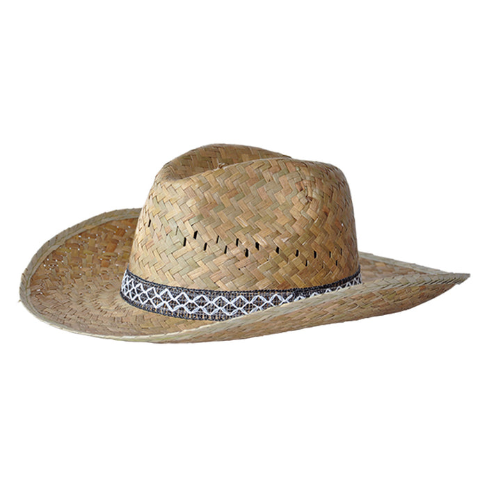 CAPPELLO IN PAGLIA 'COWBOY' taglia 56 MADE IN ITALY 12 PZ