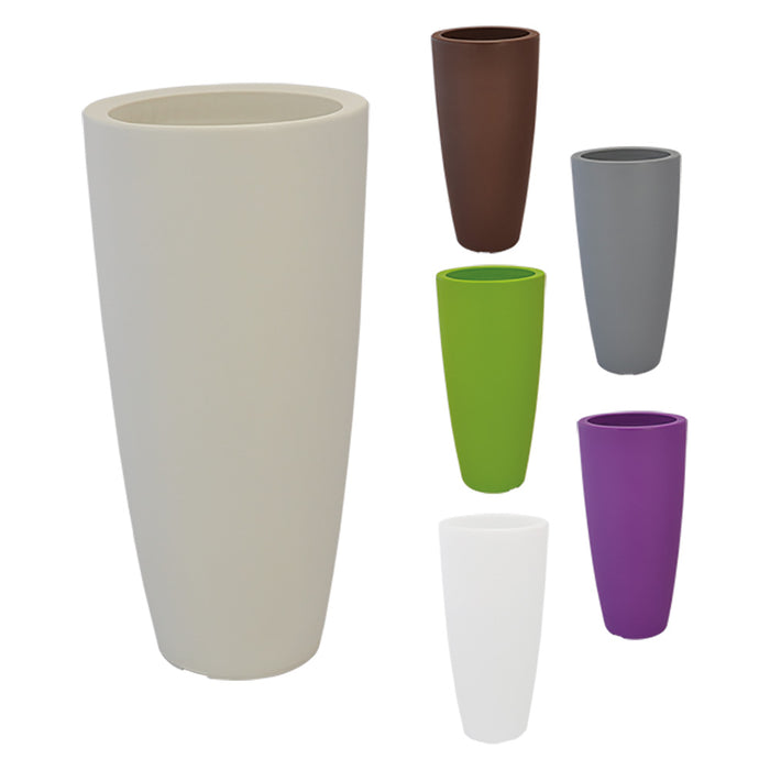 VASO TONDO 'STILO' Ã˜ cm 33 x h 70 - 12 lt. verde TEKNOPLAST