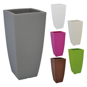 VASO QUADRO 'STILO' cm 40x40xh.90 - 20 lt. verde TEKNOPLAST