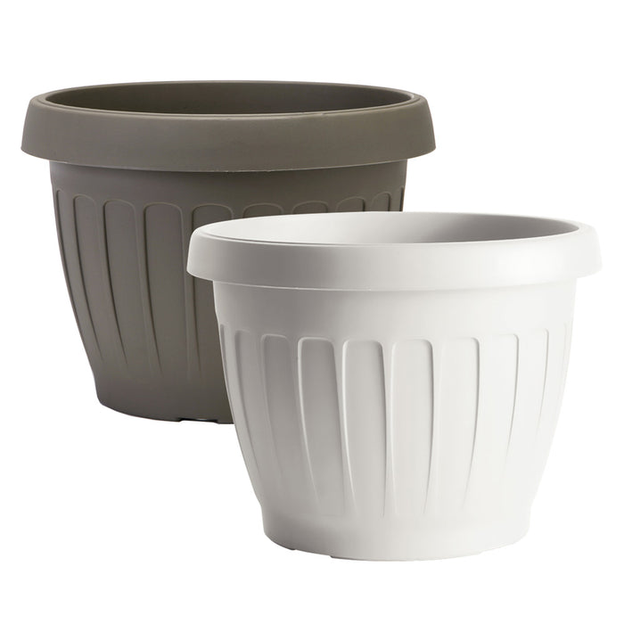 VASO TONDO Ã¸ 30 x h.22 Lt. 9,5 - bianco BAMA