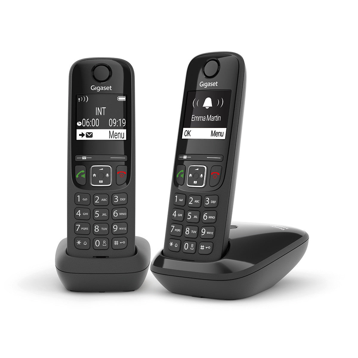 GIGASET AS690 DUO (NERO) - TELEFONO CORDLESS DOPPIO - VIVAVOCE