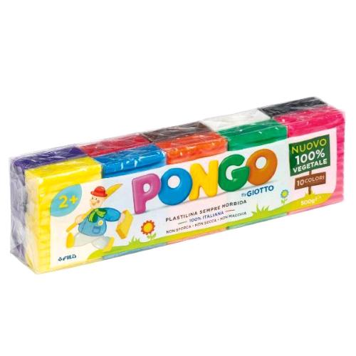 GIOTTO PONGO PASTA DA MODELLARE 500GR COLORI ASSORTITI CONF 10 Pz.