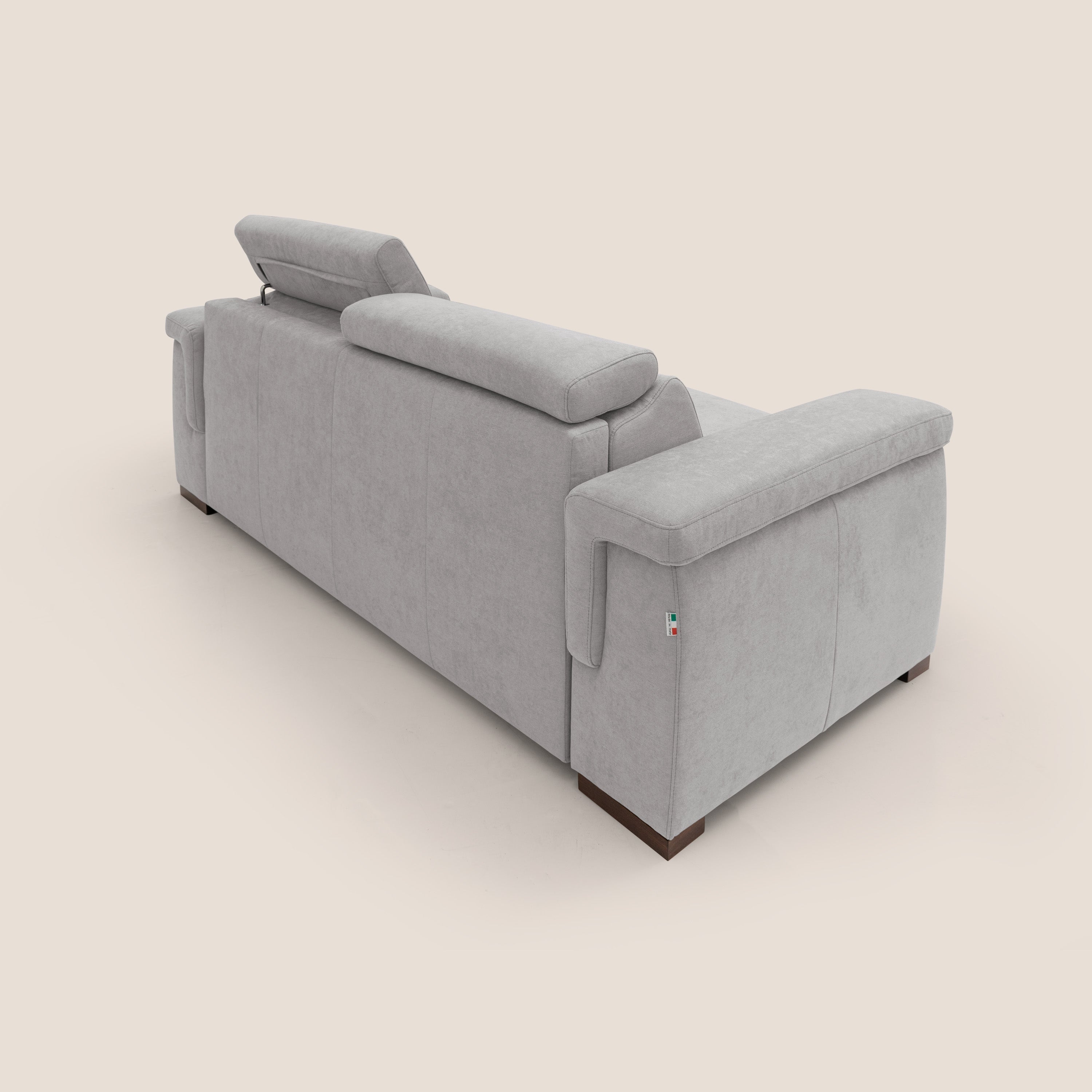 Divano Letto 3 Posti 220x100x95 cm in Tessuto Grigio Chiaro