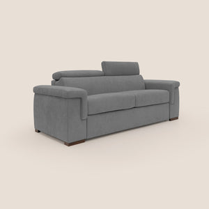 Divano Letto 3 Posti 220x100x95 cm in Tessuto Grigio