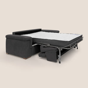 Divano Letto 3 Posti 240x100x95 cm in Tessuto Nero