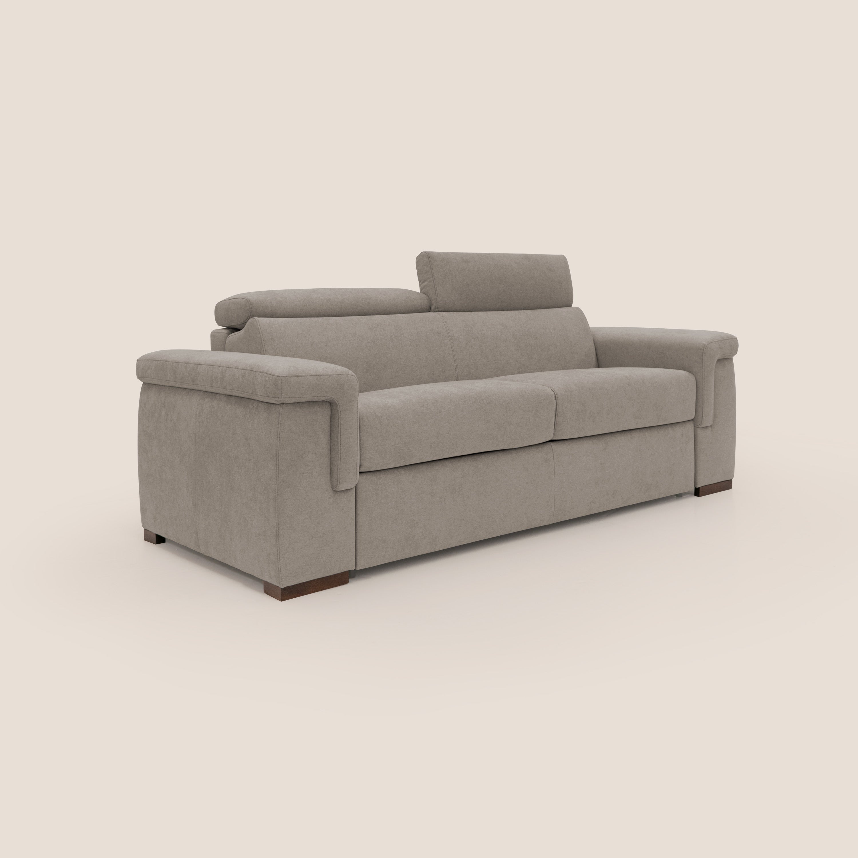 Divano Letto 3 Posti 200x100x95 cm in Tessuto Beige