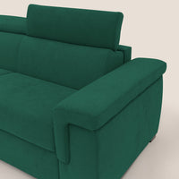 Divano Letto 3 Posti 240x100x95 cm in Tessuto Verde