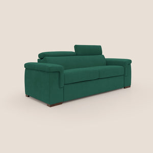 Divano Letto 3 Posti 240x100x95 cm in Tessuto Verde