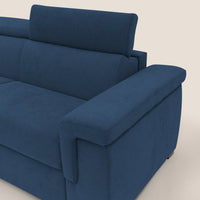 Divano Letto 3 Posti 220x100x95 cm in Tessuto Blu