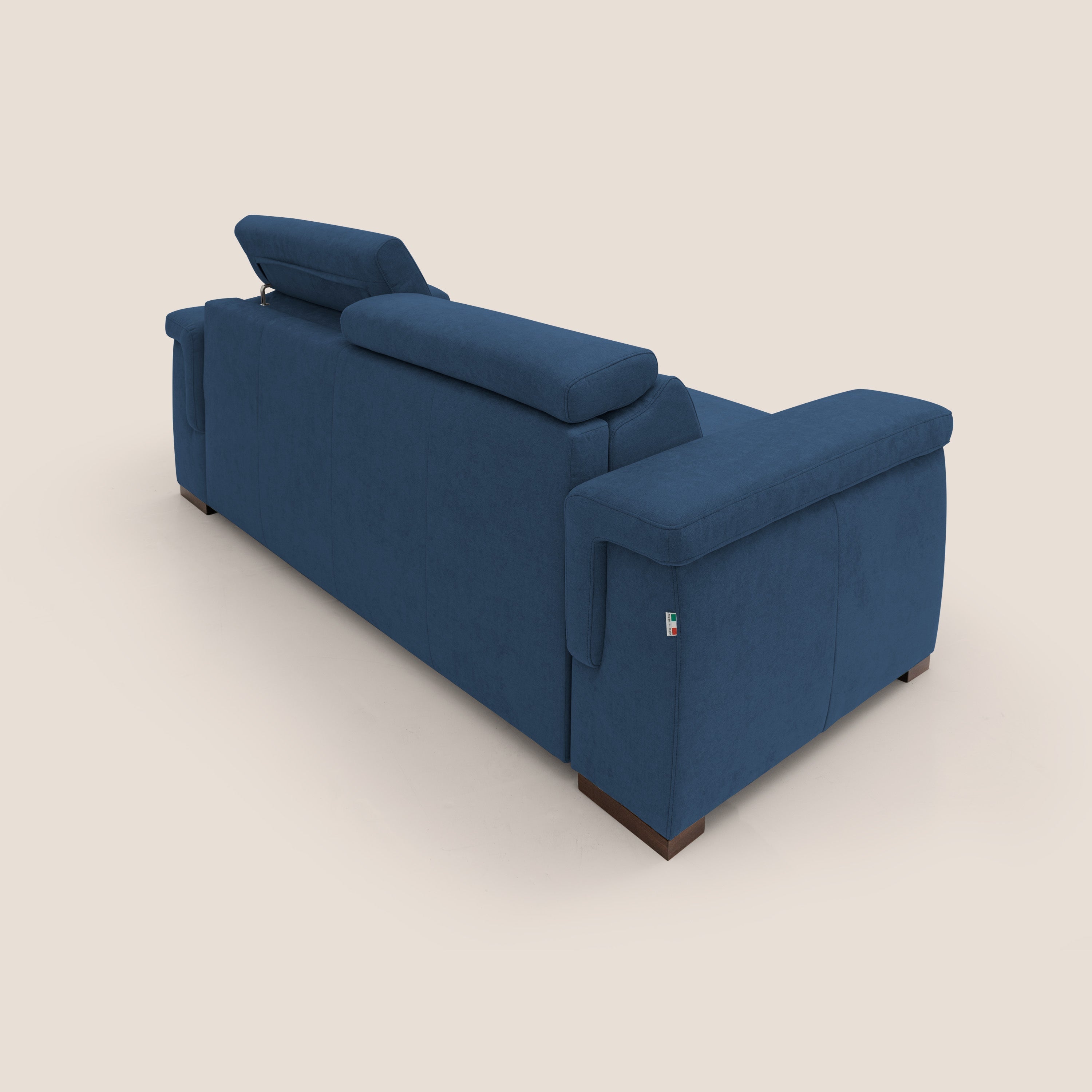 Divano Letto 3 Posti 200x100x95 cm in Tessuto Blu