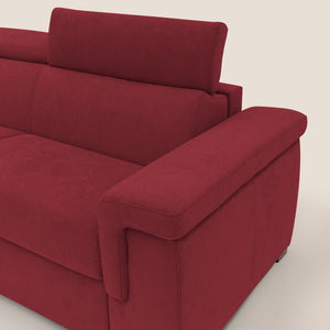 Divano Letto 3 Posti 200x100x95 cm in Tessuto Rosso