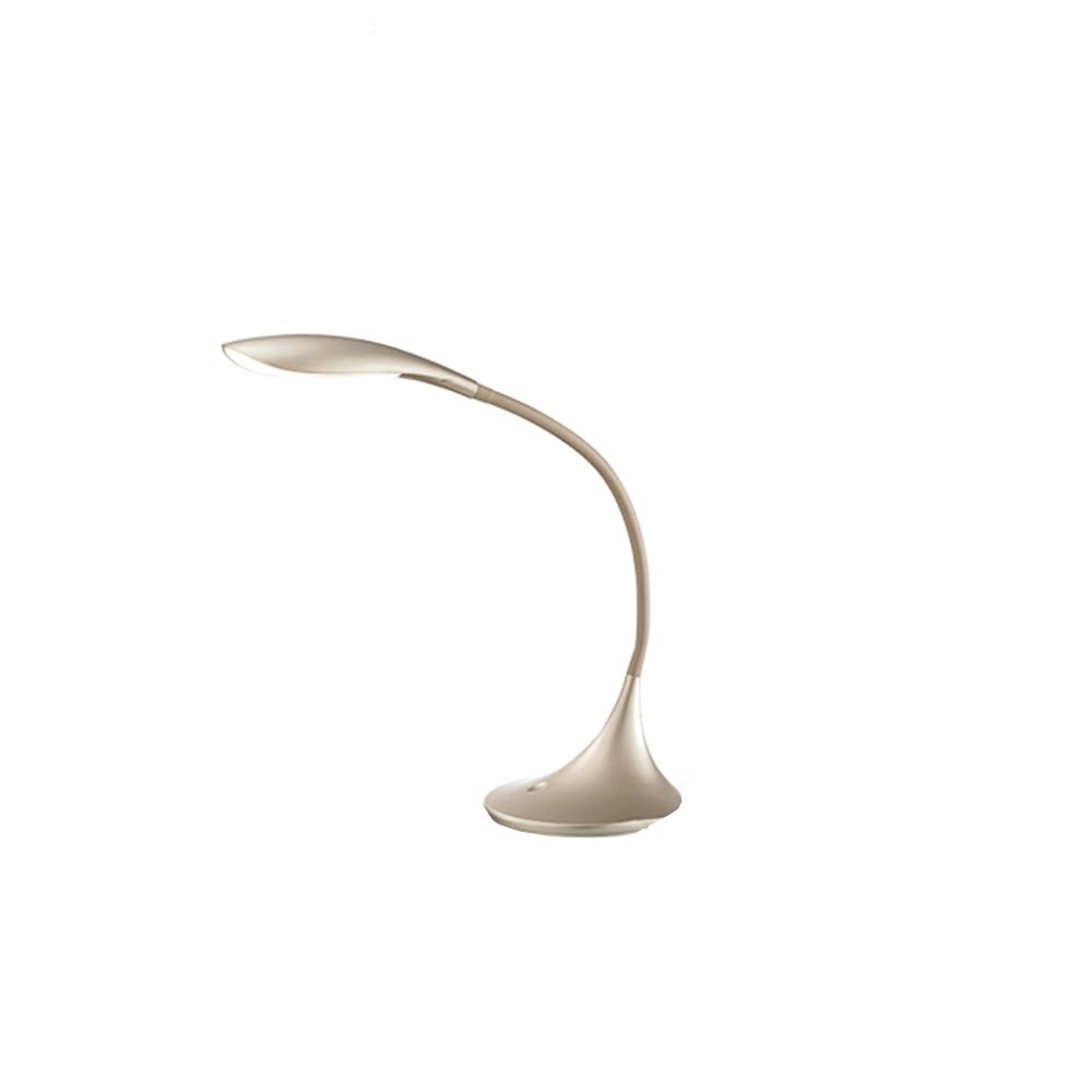 Lampada Da Tavolo Moderna Nunki Silicone E Materie Plastiche Oro Satinato Led