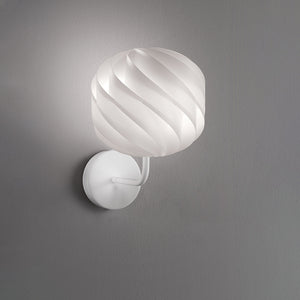 Applique Moderna Globe 1 Luce In Polilux Bianco Made In Italy