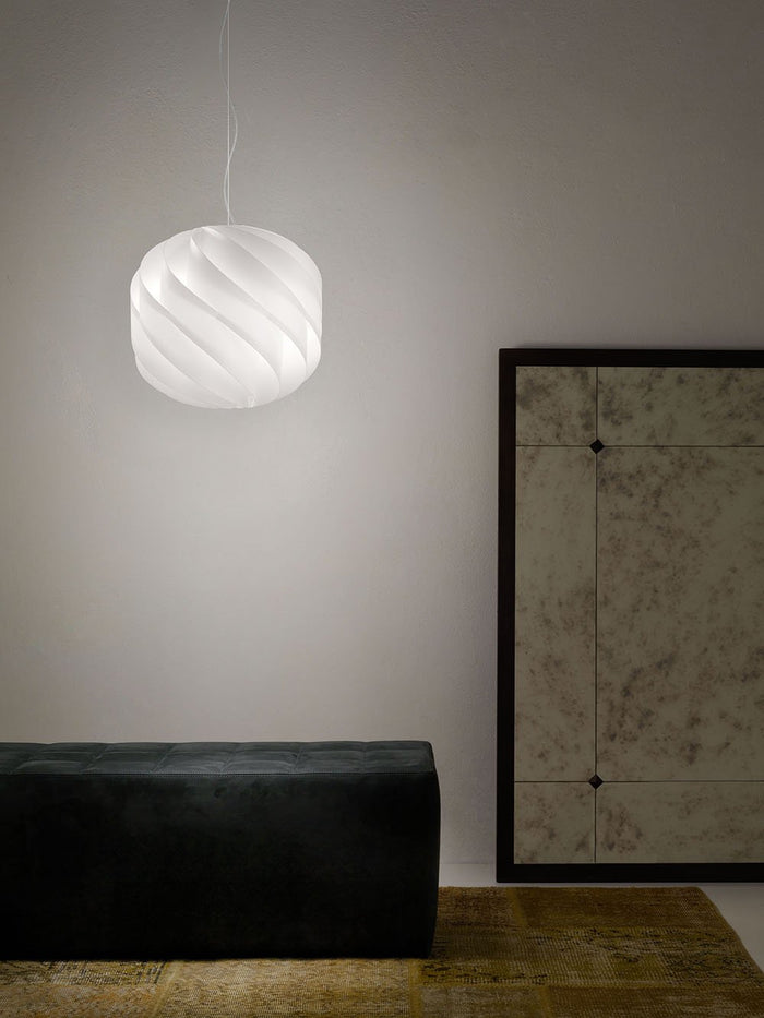 Sospensione Moderna Globe 1 Luce In Polilux Bianco D40 Made In Italy