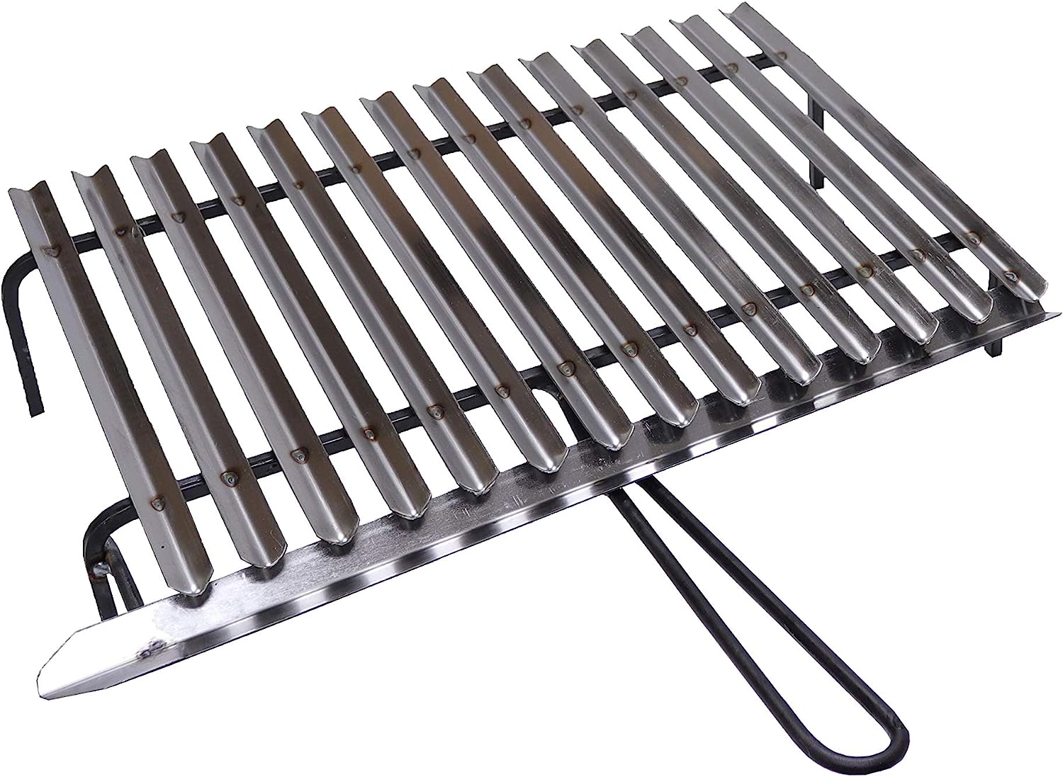 Graticola griglia acciaio inox per barbecue cm 50x35