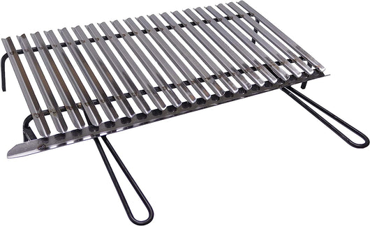 Graticola griglia acciaio inox per barbecue cm 70x35