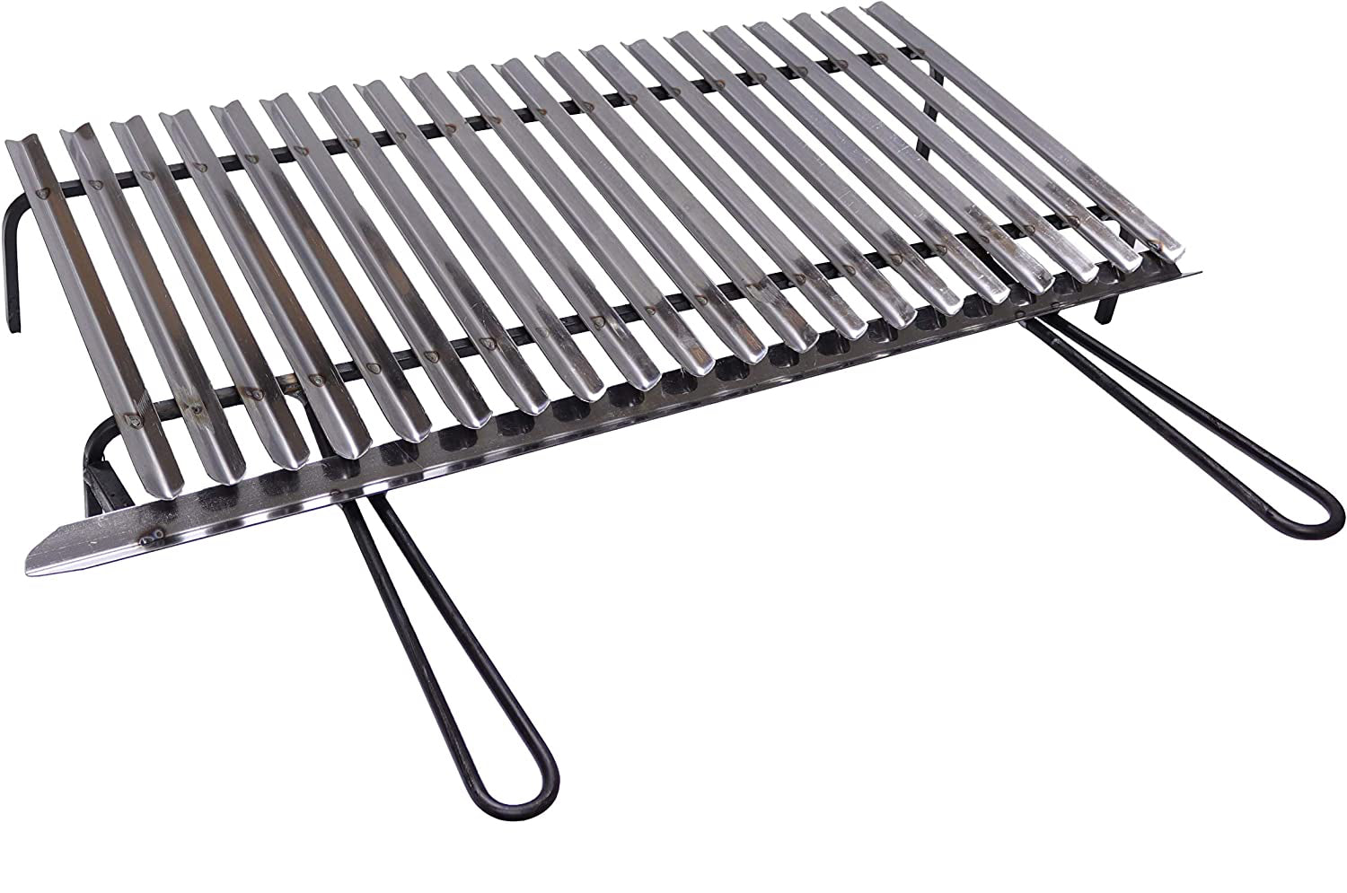 Graticola griglia acciaio inox per barbecue cm 80x35