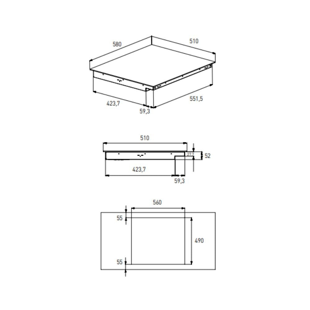 GRUNDIG GIEI623472MN Piano cottura induzione 60