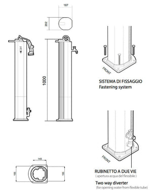 Fontana da Esterno con Tubo Dell'Acqua a Scomparsa Arkema Garden Surprise Bianco Crema