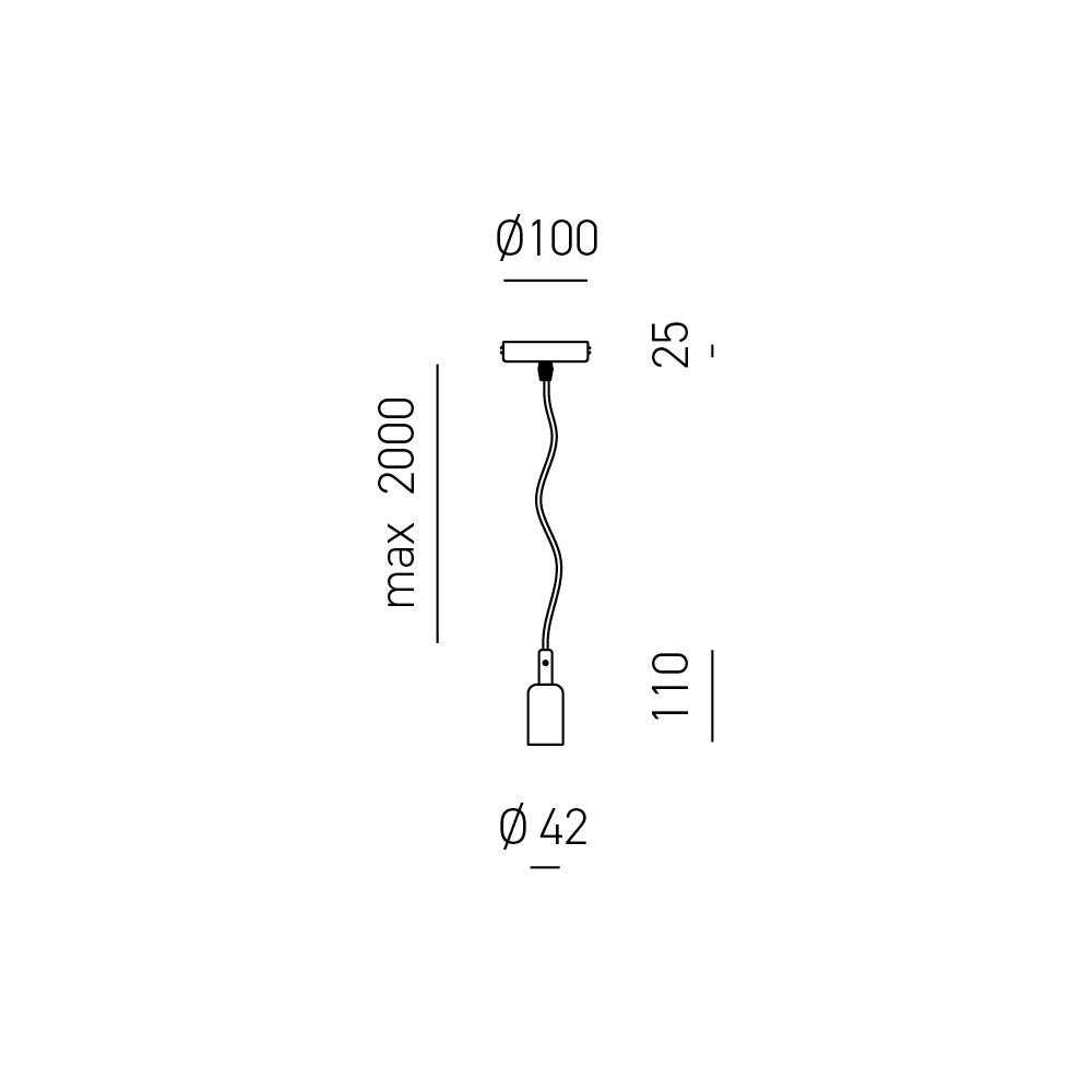 Sospensione Industrial Flute Metallo Bianco Satinato E Stoffa Bianca 1 Luce E27