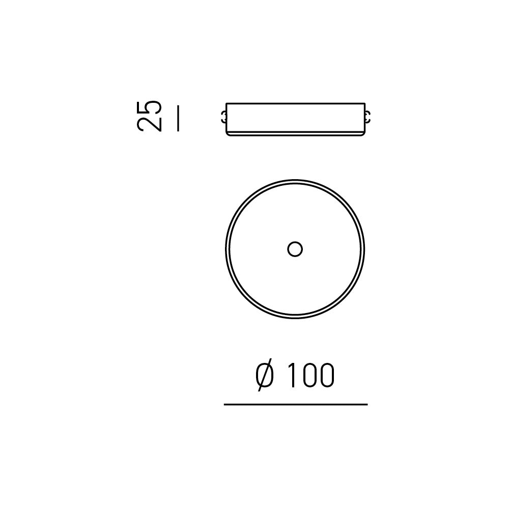 Rosone Per Serie Flash Flip Flute Metallo Nikel Satinato 1 Foro