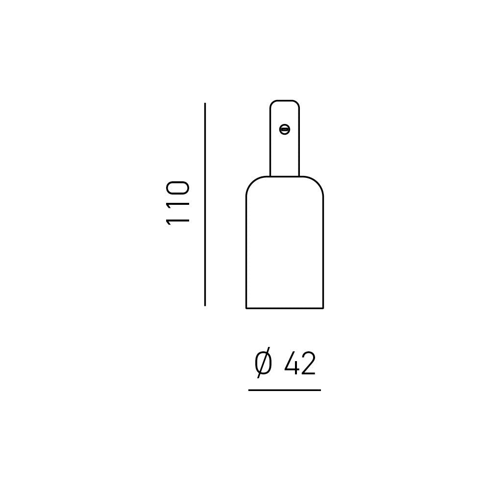 Plafone/Portalampada Point Metallo Bianco Satinato 4,2Cm