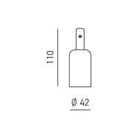 Plafone/Portalampada Flash Flip Flute Metallo Nikel Satinato 4,2Cm