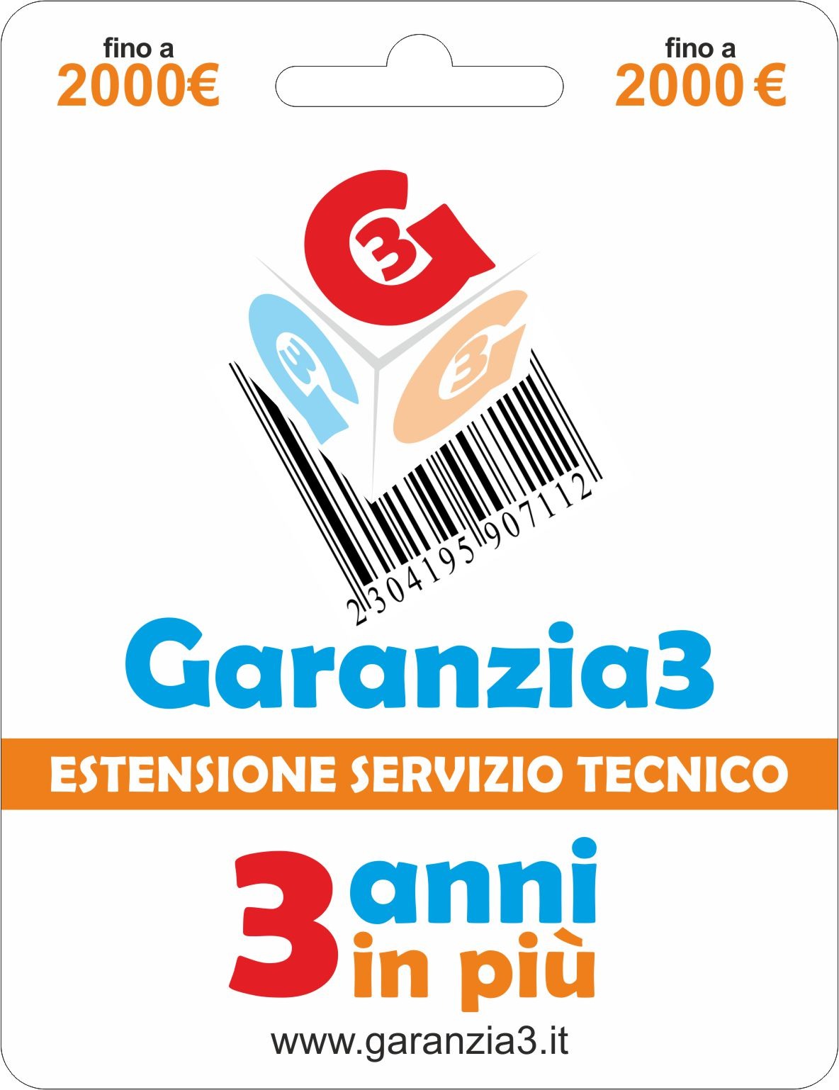 Garanzia3 Estensione del Servizio Tecnico Fino a 2000,00 Euro