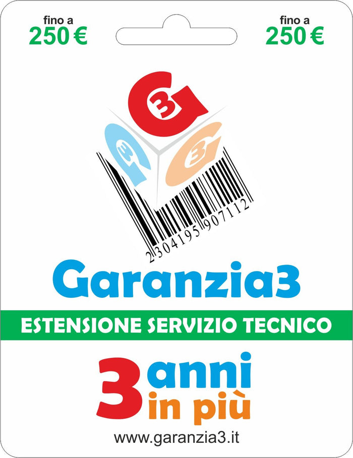 Garanzia3 Estensione del Servizio Tecnico Fino a 250,00 Euro