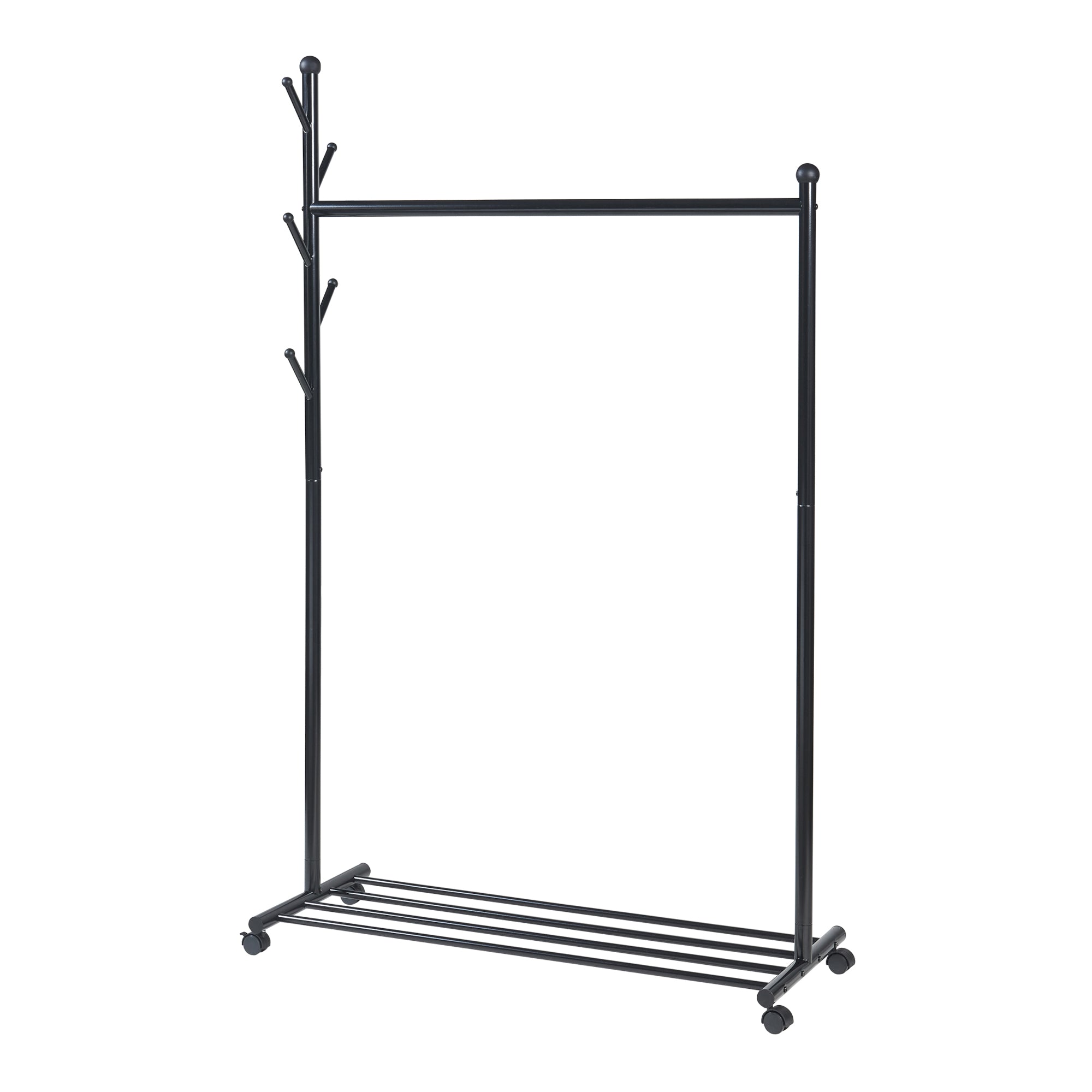 Stand Appendiabiti Snà¥sa con Rotelle 170x105x43 cm Metallo Nero [en.casa]