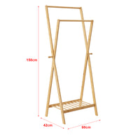 Stand Appendiabiti 'Keitele' Organizzatore Guardaroba in bambù [en.casa]