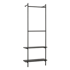 Stand Appendiabiti da Parete Bremanger 162 x 60 x 26 cm Nero [en.casa]