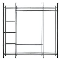 Organizzatore Guardaroba, Scaffalatura con Asta Appendiabiti e 6 Ripiani, Cabina Armadio Senza Ante (AxLaxP) 150 x 150 x