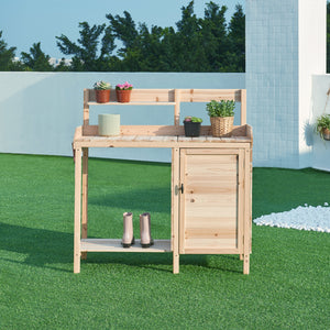 Banco di Lavoro per Giardinaggio Alessano in Legno 110x107x46 cm casa.pro