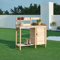 Banco di Lavoro per Giardinaggio Alessano in Legno 110x107x46 cm casa.pro