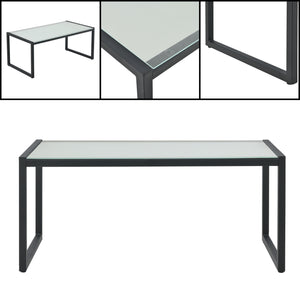 Set Salottino da Giardino Dallas con Cuscini in Olefina - Nero/Grigio casa.pro